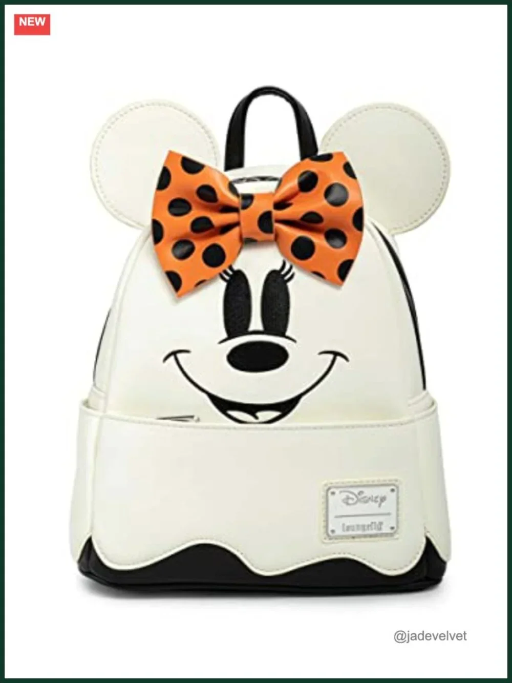 Loungefly Disney Ghost Minnie Mouse Glow in the Dark Faux Leather Double Strap